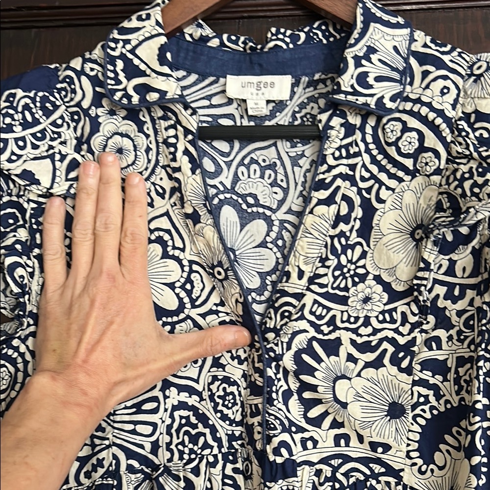 Umgee Black and White Midi Sundress with Flutter Sleeves - Picture 8 of 8